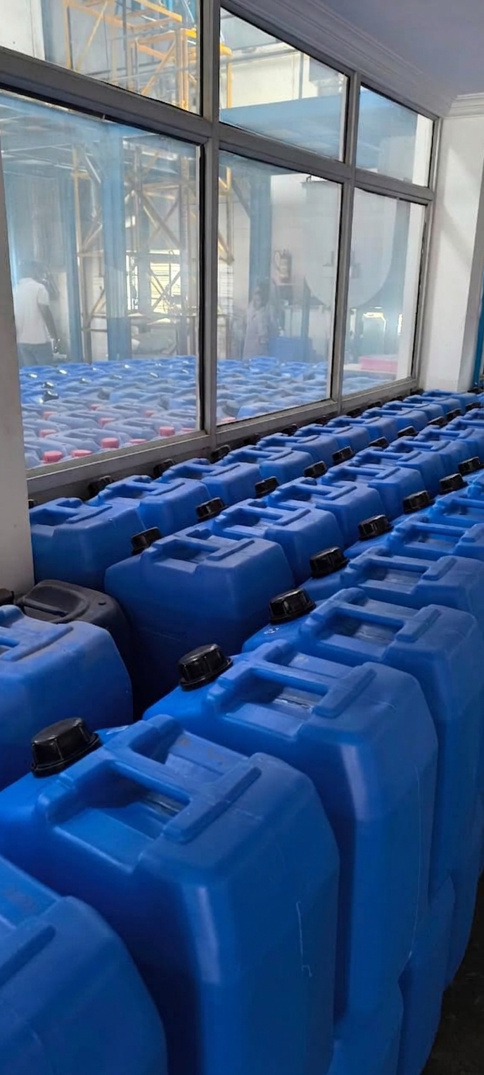 Finished MetalGuard chemical products ready for dispatch